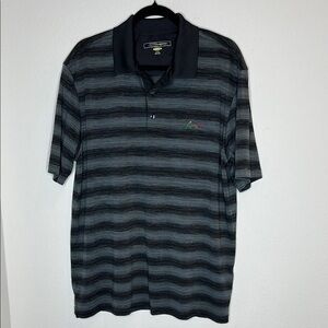Greg Norman Collection Black Striped Polo Shirt